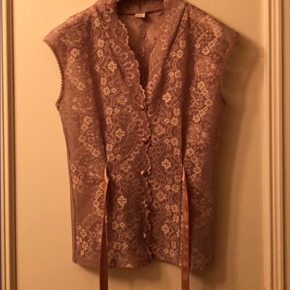 Only Hearts Nude Lace Top